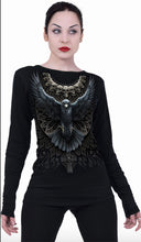 Load image into Gallery viewer, Spiral Direct RAVEN SKULL long sleeve ladies top