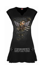 Load image into Gallery viewer, Ladies Steampunk Ripped Effect Dress