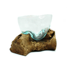 Load image into Gallery viewer, Molten Glass Arfully Misshapen Bowl on Wood
