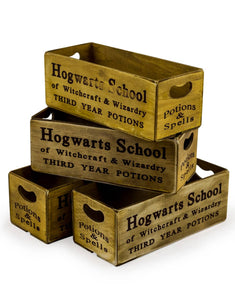 Antiqued "Witchcraft & Wizardry" Wooden Boxes