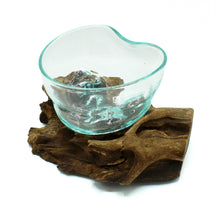 Load image into Gallery viewer, Molten Glass Arfully Misshapen Bowl on Wood
