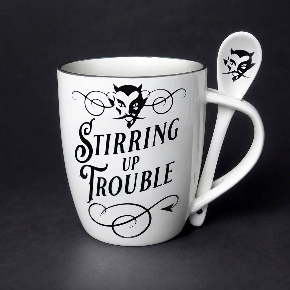 Stirring up Trouble: Mug and Spoon Set (Mug)