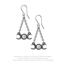 Load image into Gallery viewer, Alchemy Earrings Wiccan Moon
