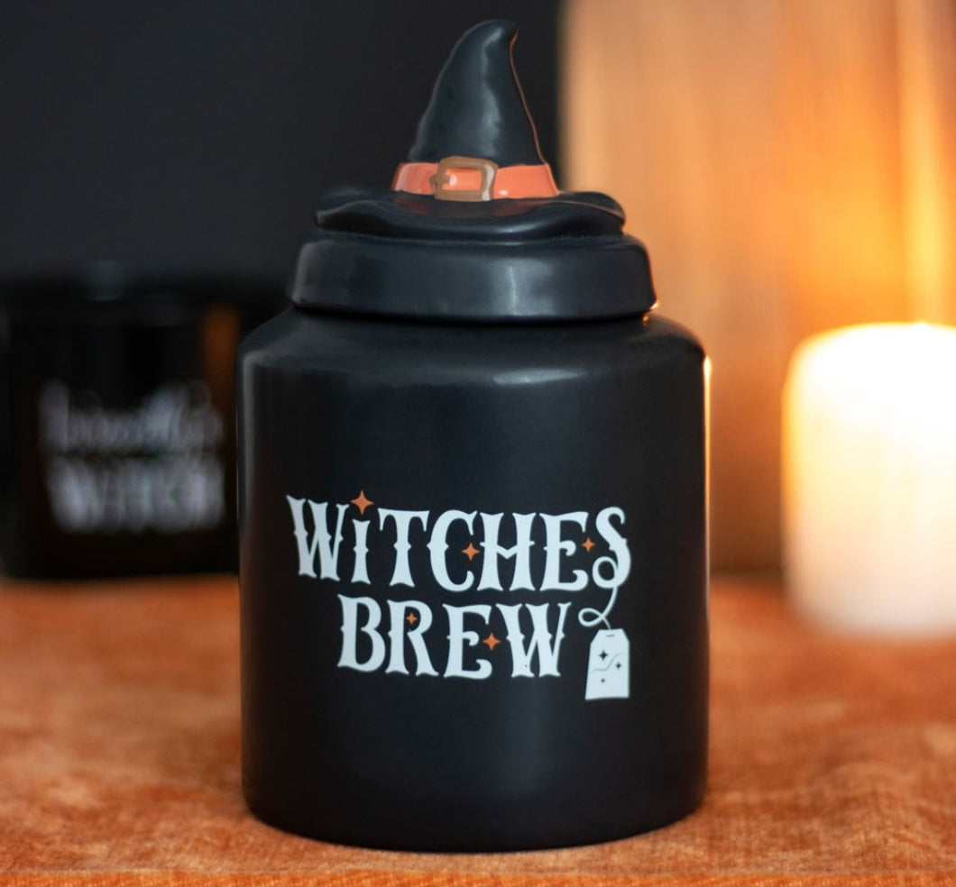 Witches Brew Ceramic Tea Canister