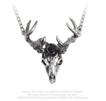 Load image into Gallery viewer, Alchemy White Hart Black Rose Pendant
