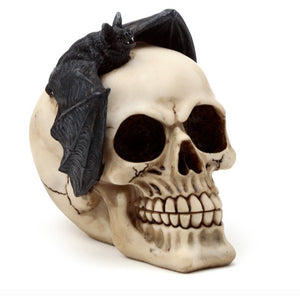 Skull with Bat Ornament