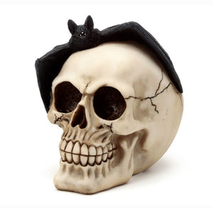 Skull with Bat Ornament