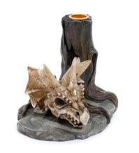 Load image into Gallery viewer, Shadows of Darkness Dragon Skull Candlestick Holder
