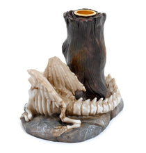 Load image into Gallery viewer, Shadows of Darkness Sleeping Bones Dragon Skeleton Candlestick Holder
