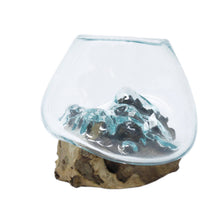 Load image into Gallery viewer, Molten Glass on Wood - Small Bowl
