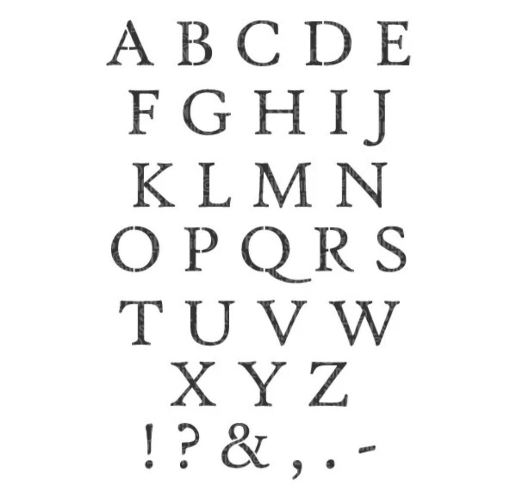 Stencil Alphabet Upper Case