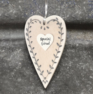 East of India Wooden Hearts