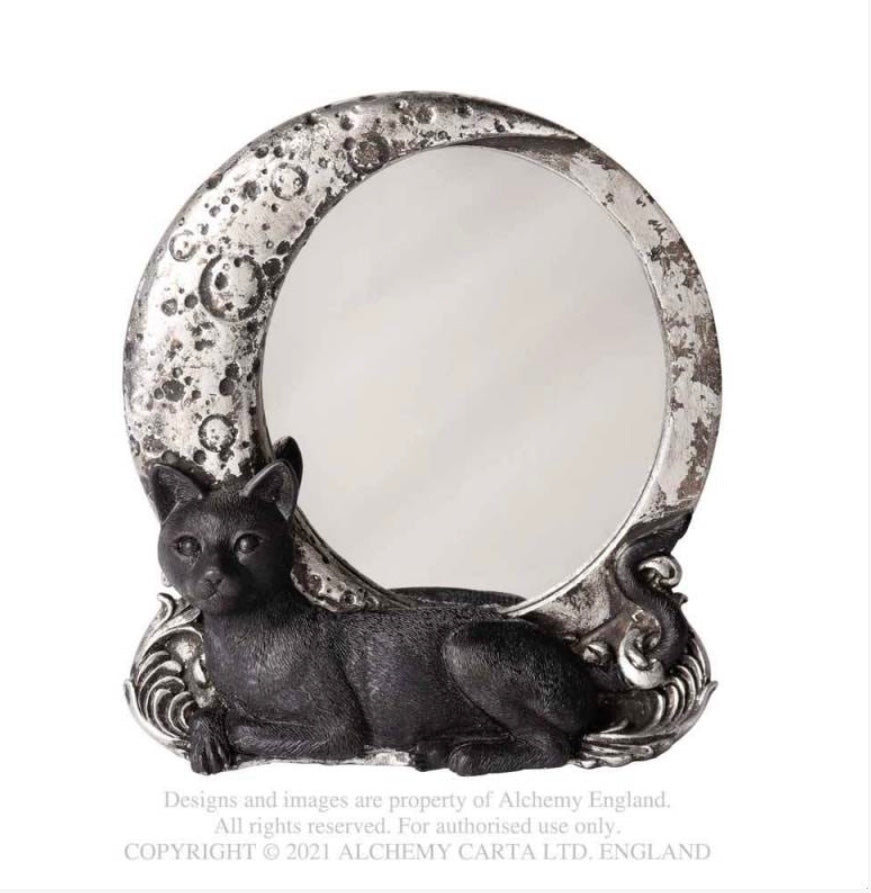 Alchemy Cat and Moon Mirror