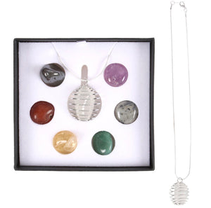 Crystal Chakra Pendant Set