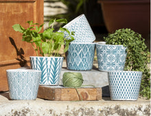 Load image into Gallery viewer, Old Style Dutch Pots patterned teal
