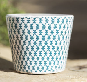 Old Style Dutch Pots patterned teal