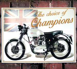 Vintage Motorbike Signs Metal 41cm