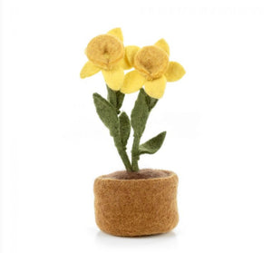 Handmade Felt Springtime Daffodils Standing Decoration