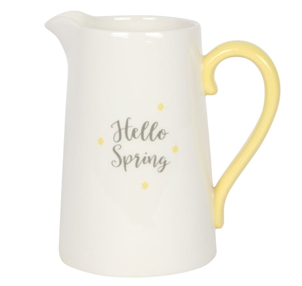 Hello Spring Ceramic Flower Jug