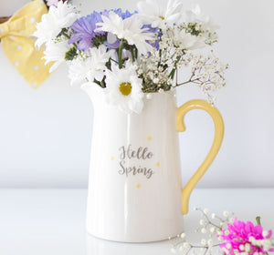 Hello Spring Ceramic Flower Jug