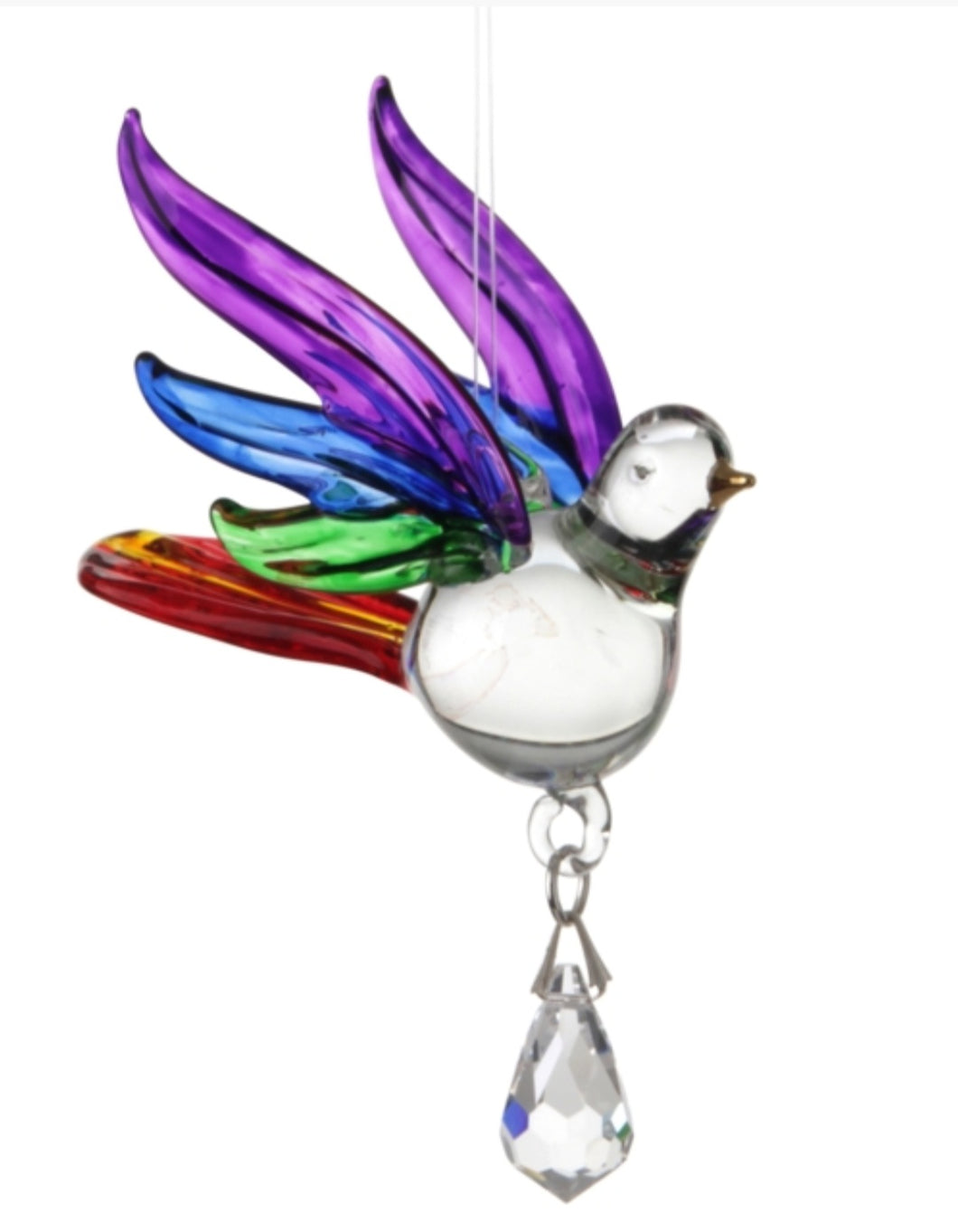 Fantasy Glass Songbird Rainbow
