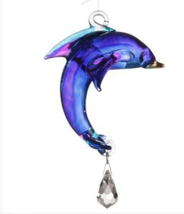 Fantasy Glass Dolphin Purple