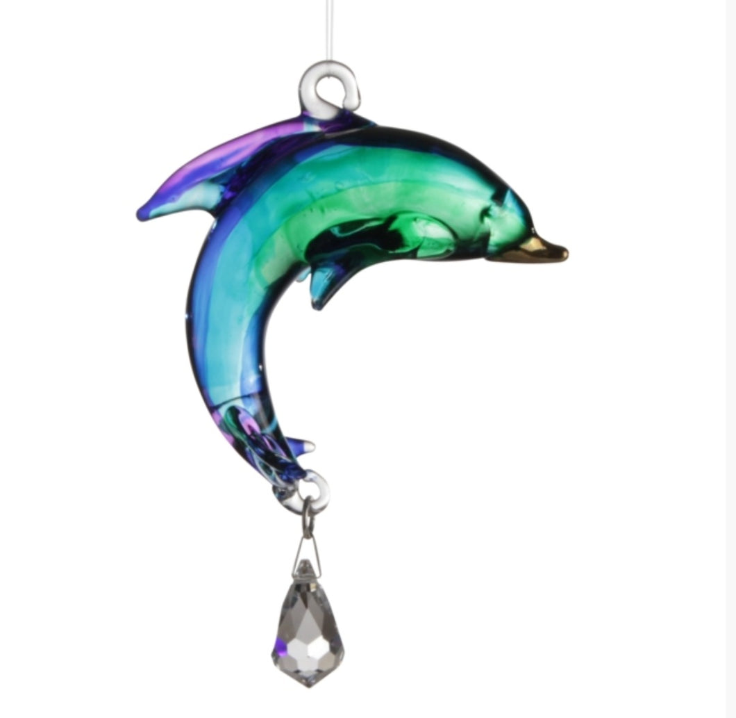 Fantasy Glass Dolphin Tropical
