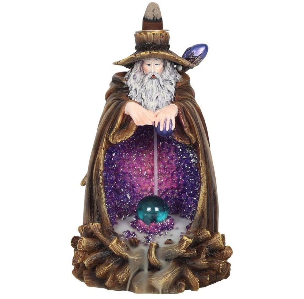 WIZARD BACKFLOW INCENSE BURNER WITH LIGHT