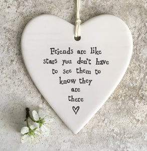 East of India Porcelain Round Hearts