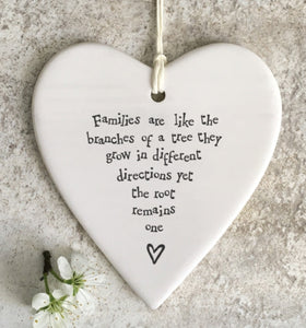 East of India Porcelain Round Hearts