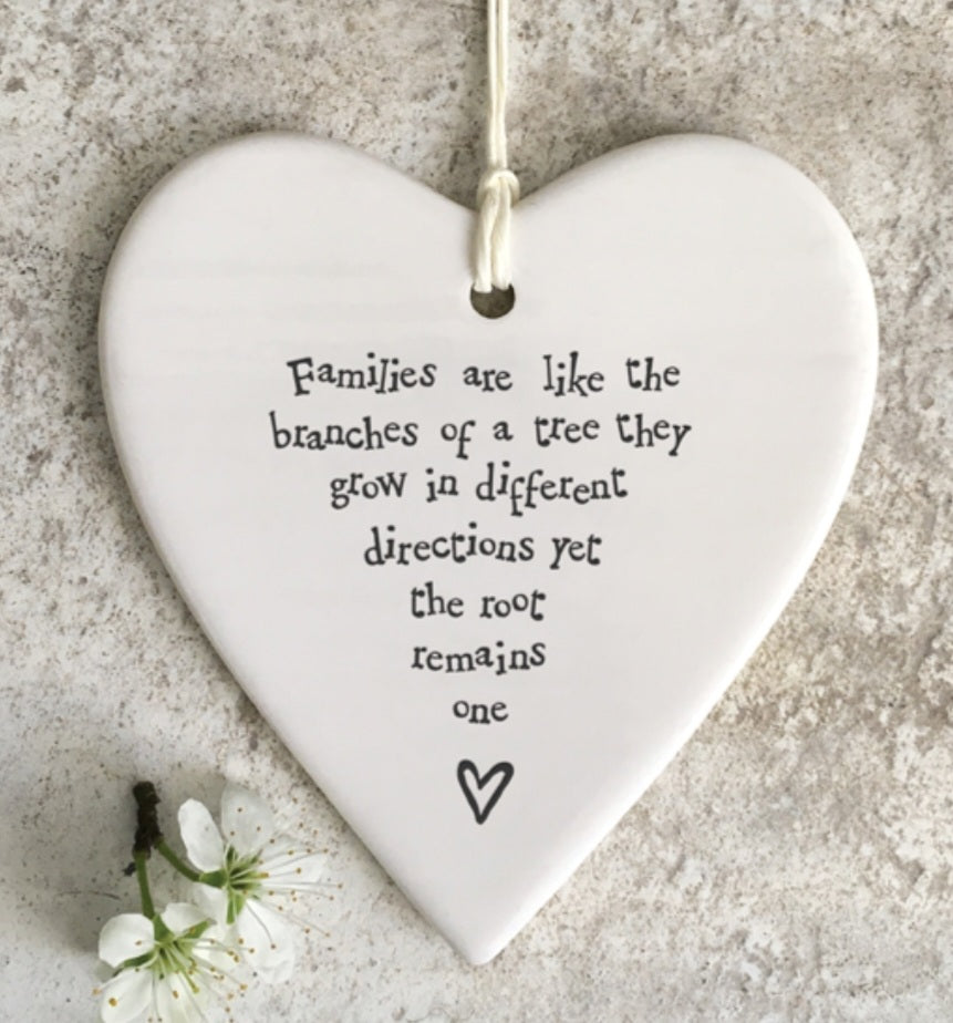 East of India Porcelain Round Hearts