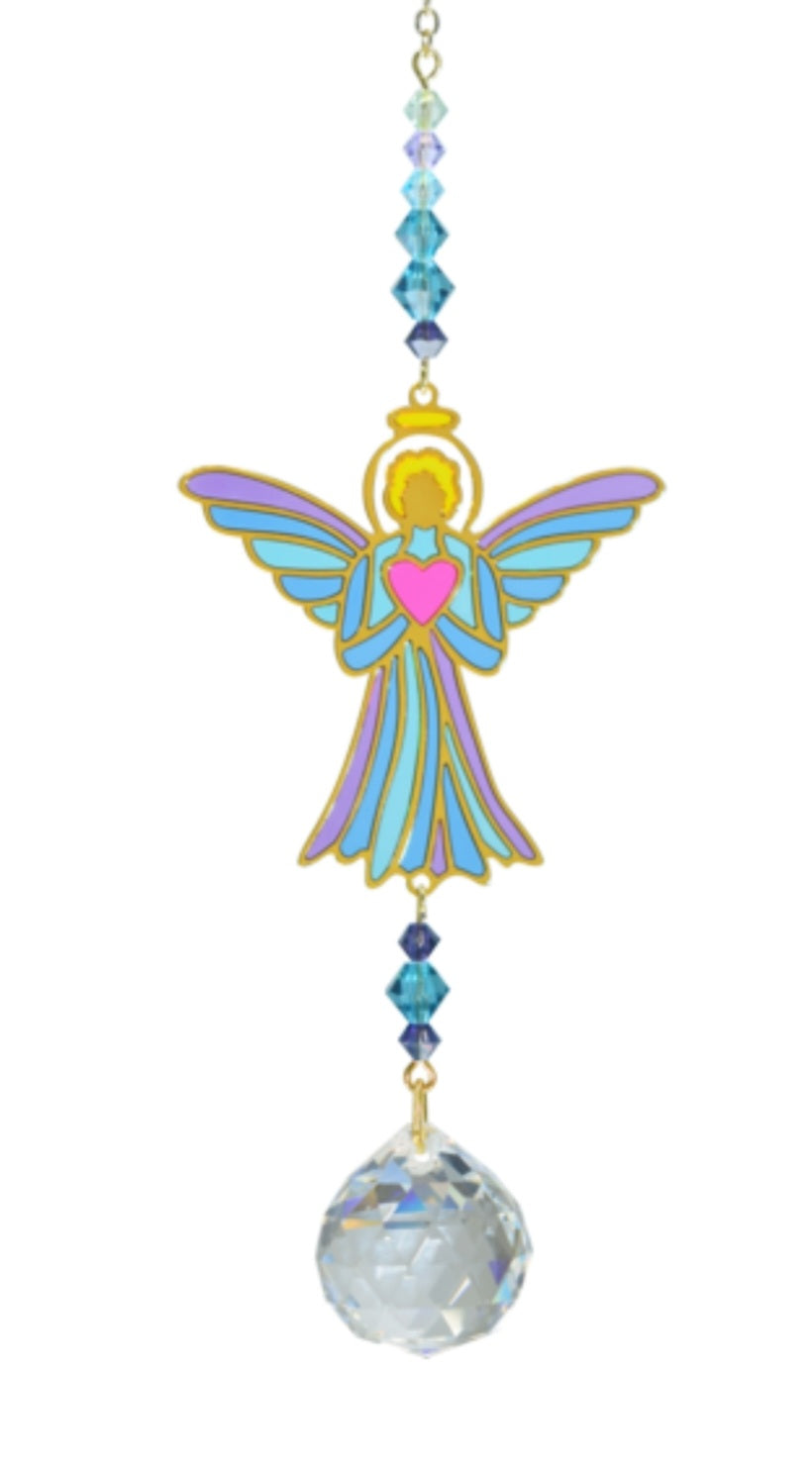 Crystal Dreams Angel with Heart Aurora