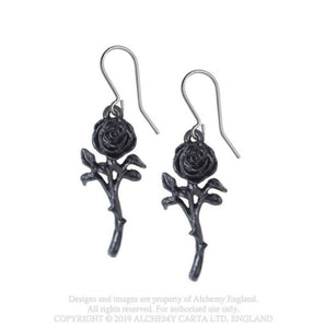 Alchemy Earrings Romance of the Black Rose