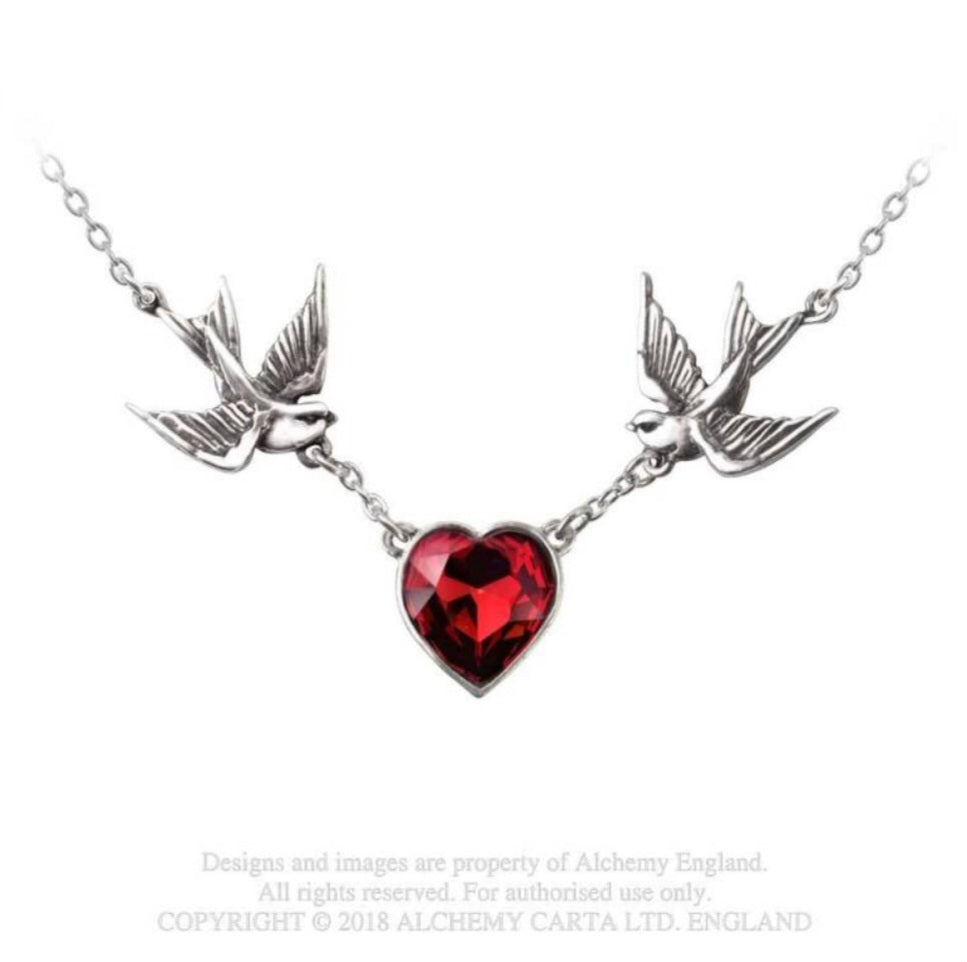 Alchemy Swallow Heart Necklace