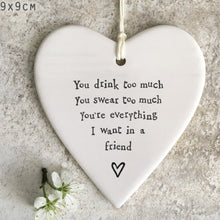 Load image into Gallery viewer, East of India Porcelain Round Hearts
