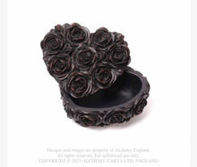 Load image into Gallery viewer, Black Heart Rose Trinket Box
